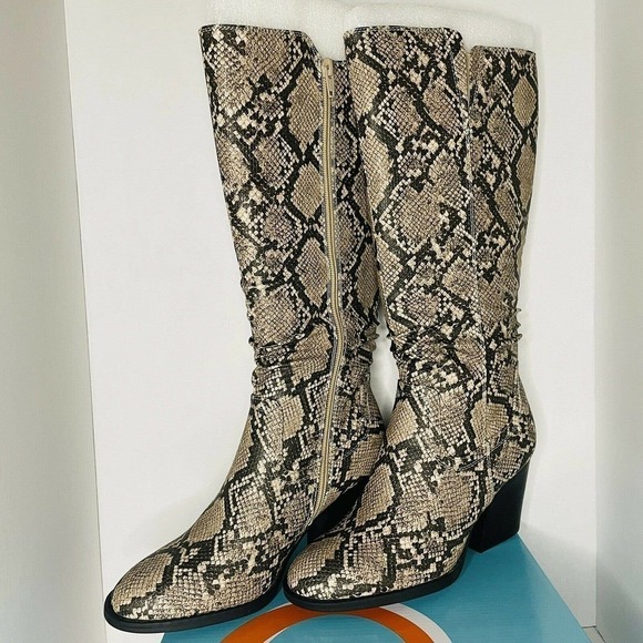 Baretraps LILLY Women's Boots Natural Snake Sz 7 M - Picture 3 of 8